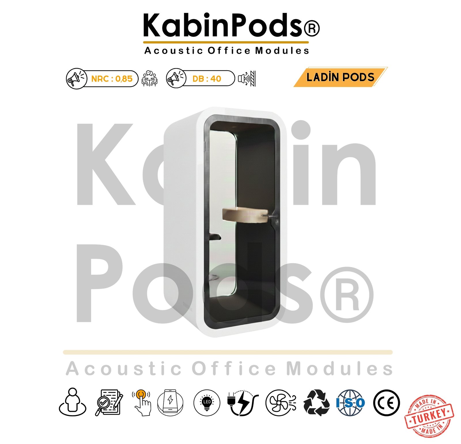 Telefon Kabini İç Mekan - Modern Ofis Çözümü ve Ergonomik Tasarım